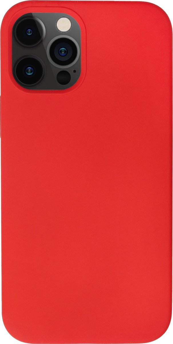 Bmax Liquid Silicone Case Hoesje Voor Iphone 12 - Red/ - Rood