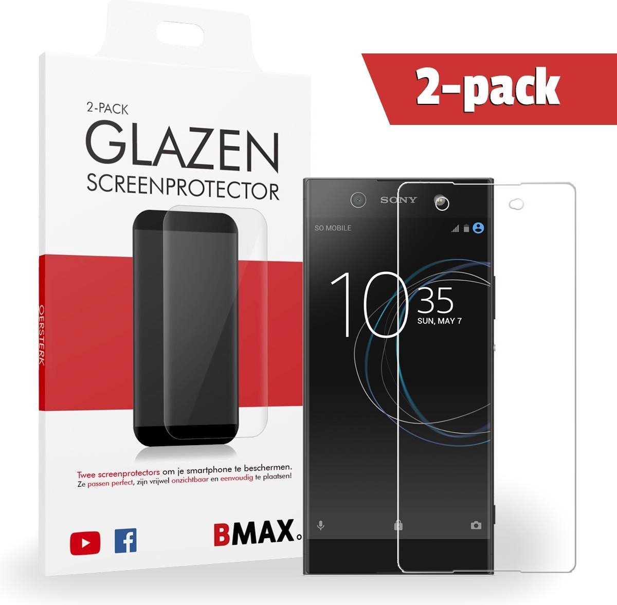 2-pack Sony Xperia Xa1 Ultra Screenprotector - Glass - 2.5d