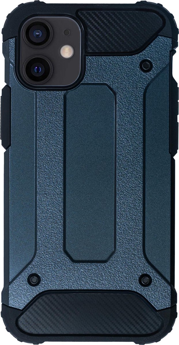 Bmax Classic Armor Phone Case Iphone 12 Mini - Navy Blue/ - Blauw