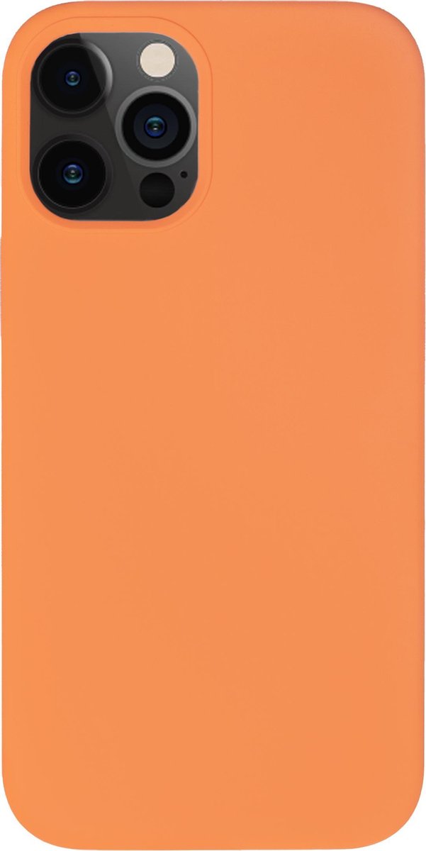 Bmax Liquid Silicone Case Hoesje Voor Iphone 12 - Kumquat/ - Oranje