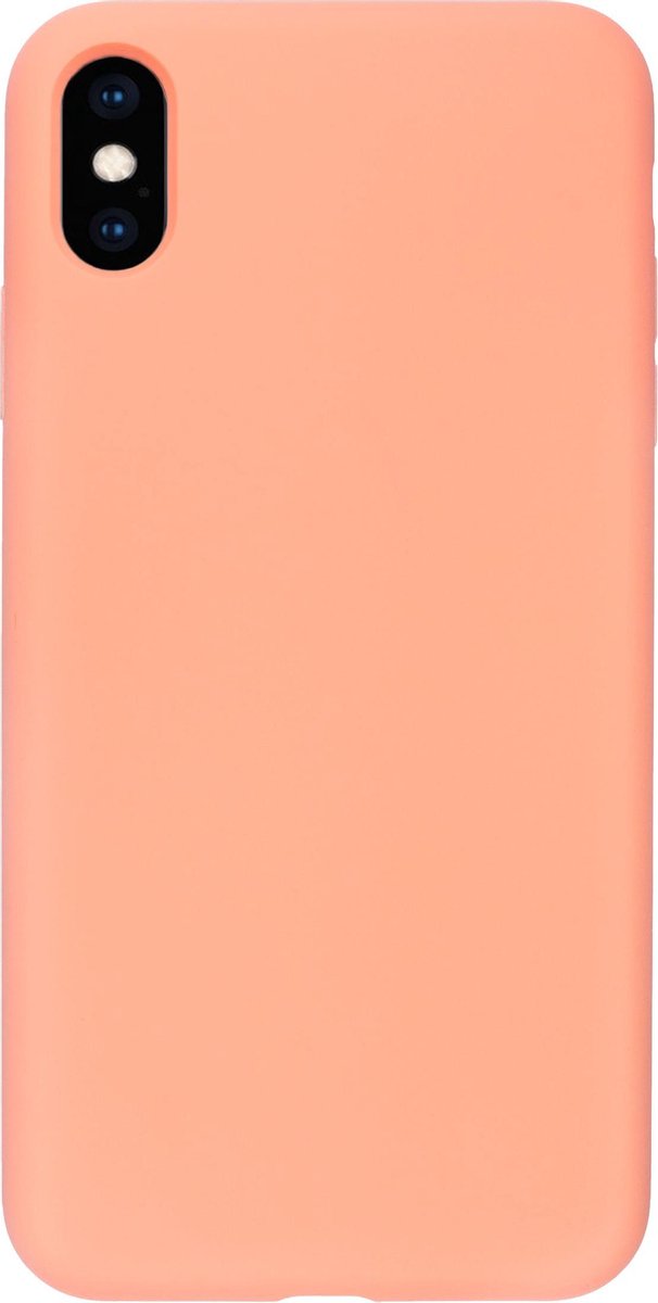 Bmax Liquid Silicone Case Hoesje Voor Iphone Xs Max - Nectarine/pastel - Oranje