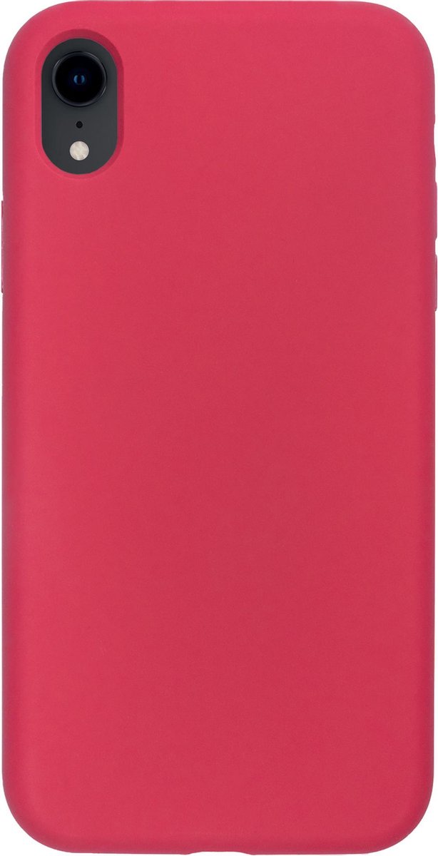 Bmax Liquid Silicone Case Hoesje Voor Iphone Xr - Peach/bordeaux - Rood