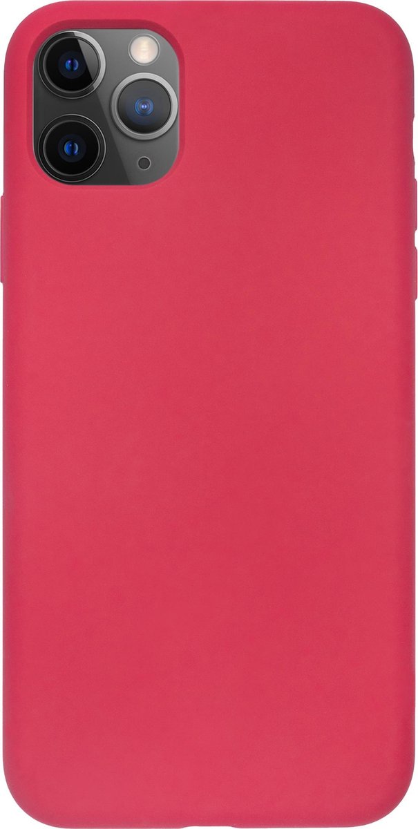 Bmax Liquid Silicone Case Hoesje Voor Iphone 11 Pro Max - Peach/bordeaux - Rood