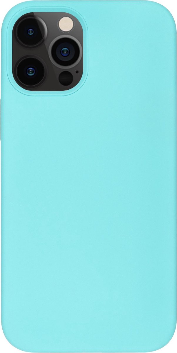 Bmax Liquid Silicone Case Hoesje Voor Iphone 12 - Sea Blue/zeeblauw - Turquoise