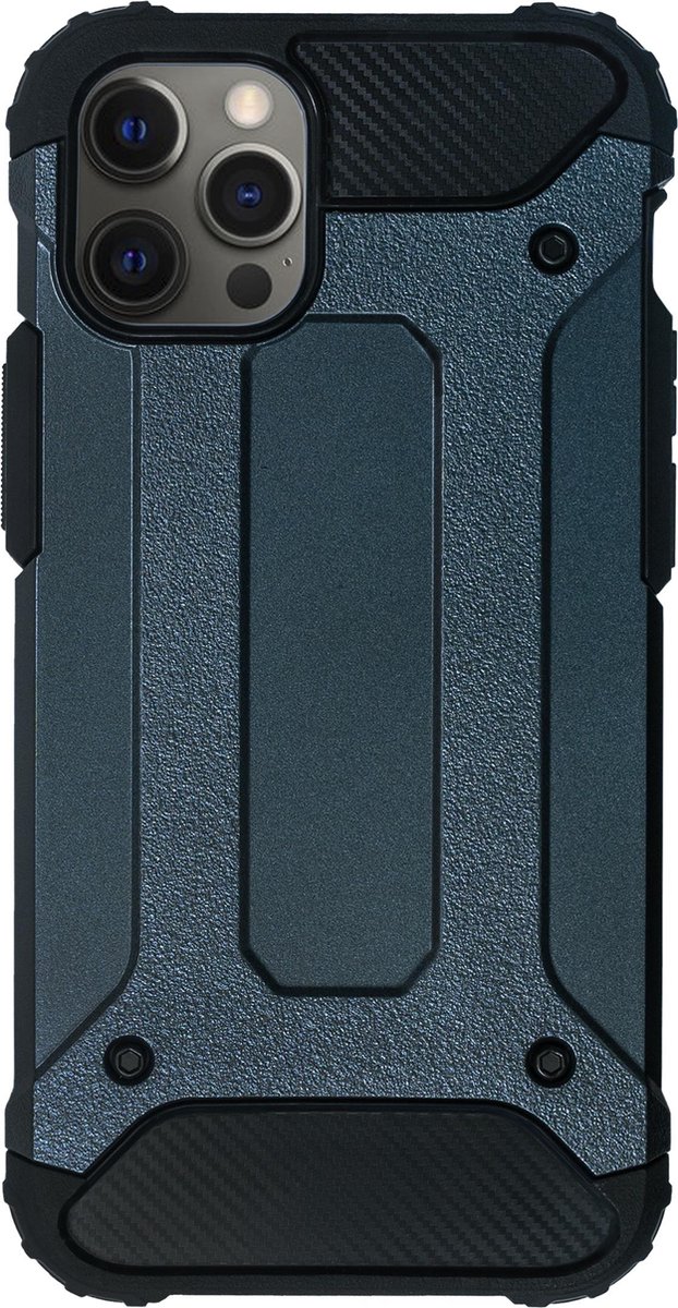 Bmax Classic Armor Phone Case Iphone 12 Pro Max - Navy Blue/ - Blauw