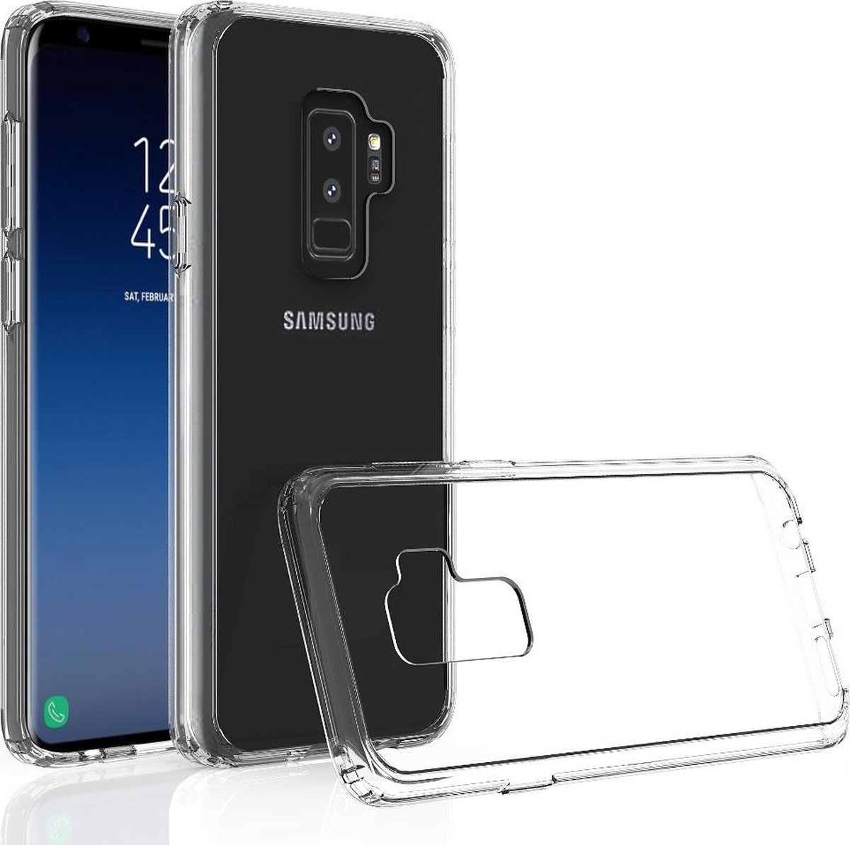 Bmax Tpu Hard Case Hoesje Voor Samsung Galaxy S9 Plus - Transparant