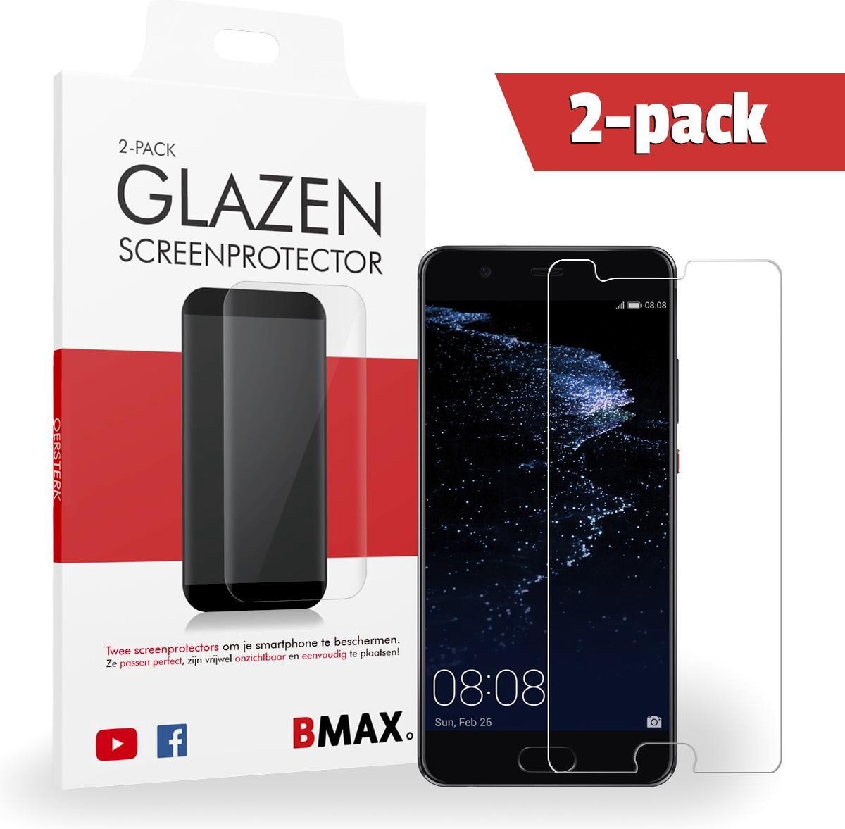 2-pack Bmax Huawei P10 Screenprotector - Glass - 2.5d