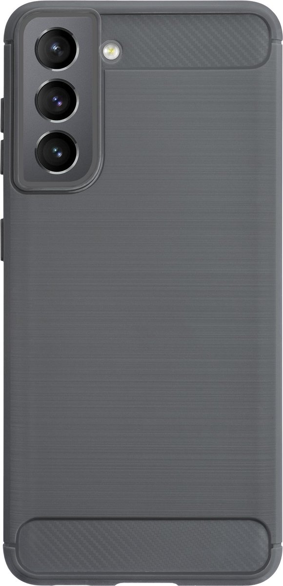 Bmax Carbon Soft Case Hoesje Voor Samsung Galaxy S21 - Grey/ - Grijs