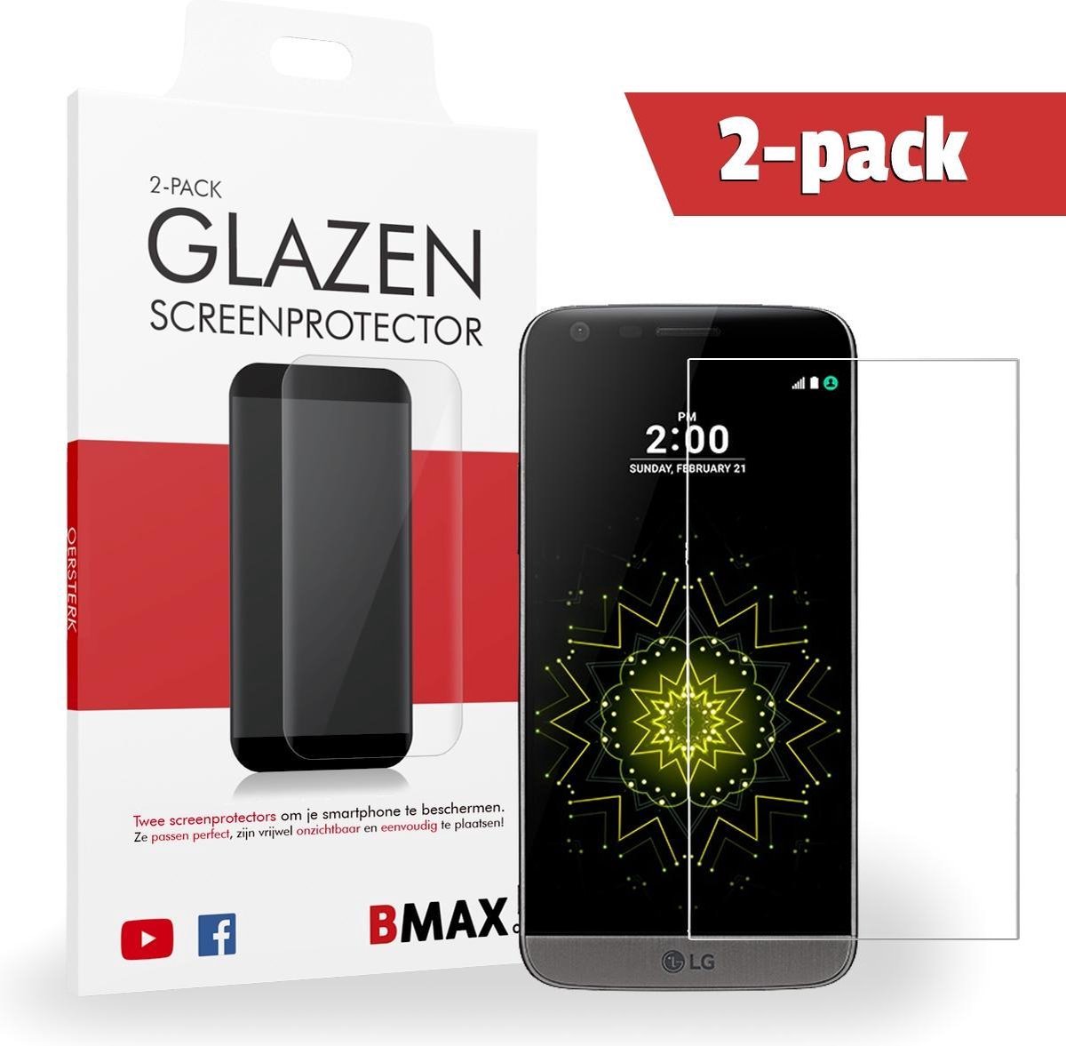 2-pack Bmax Lg G5 Se Screenprotector - Glass - 2.5d