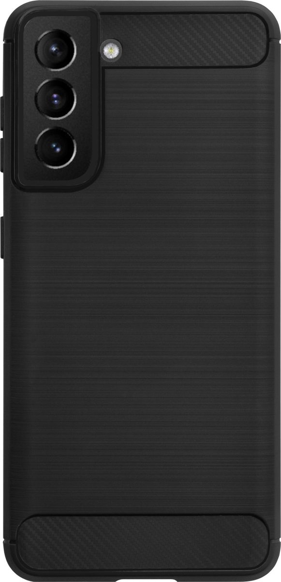 Bmax Carbon Soft Case Hoesje Voor Samsung Galaxy S21 Plus - Black/ - Zwart