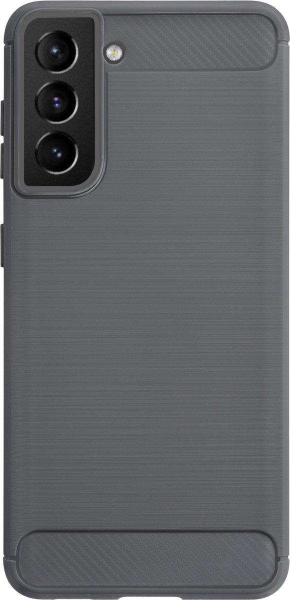 Bmax Carbon Soft Case Hoesje Voor Samsung Galaxy S21 Plus - - Grijs