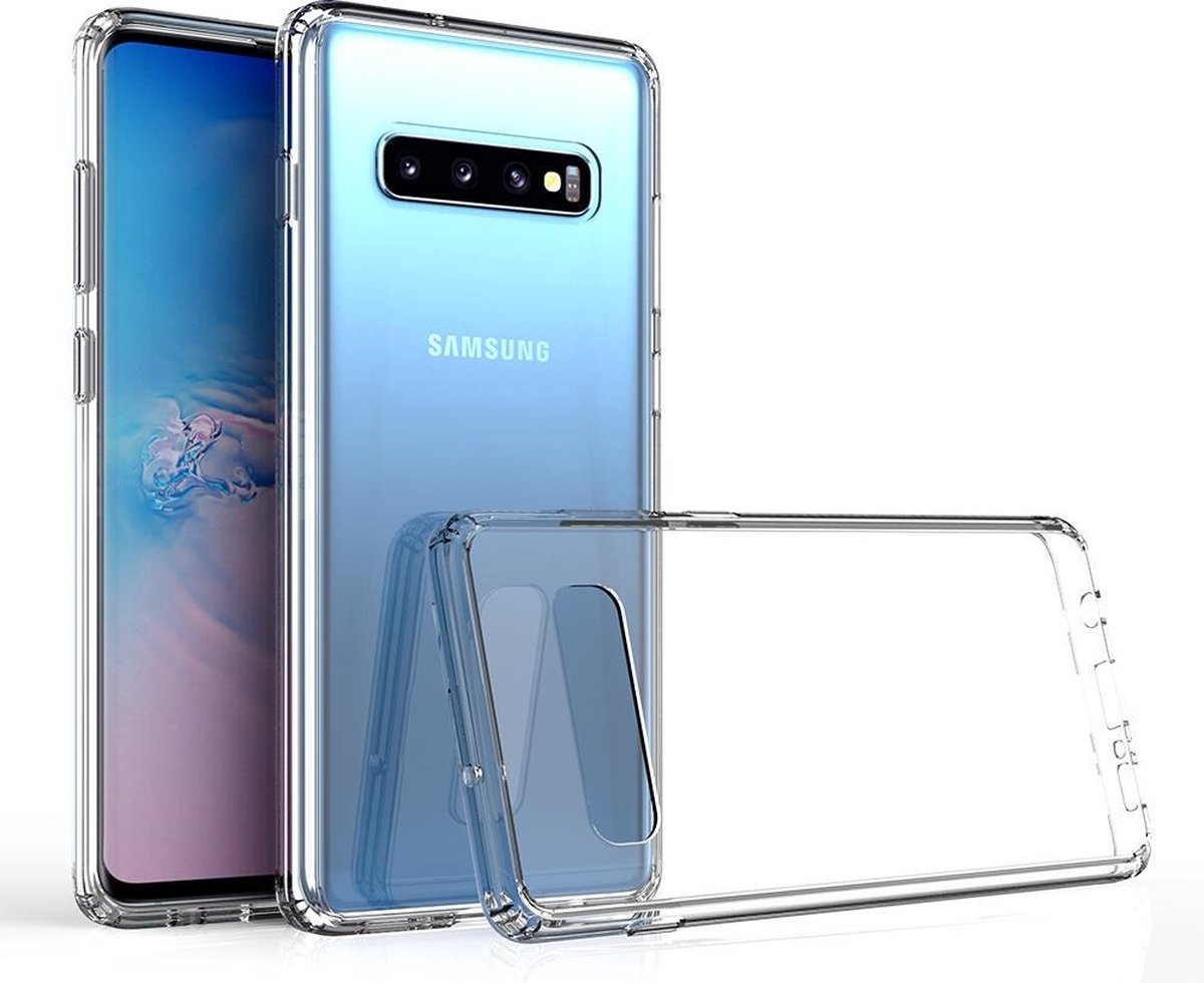 Bmax Tpu Hard Case Hoesje Voor Samsung Galaxy S10 Plus - Transparant