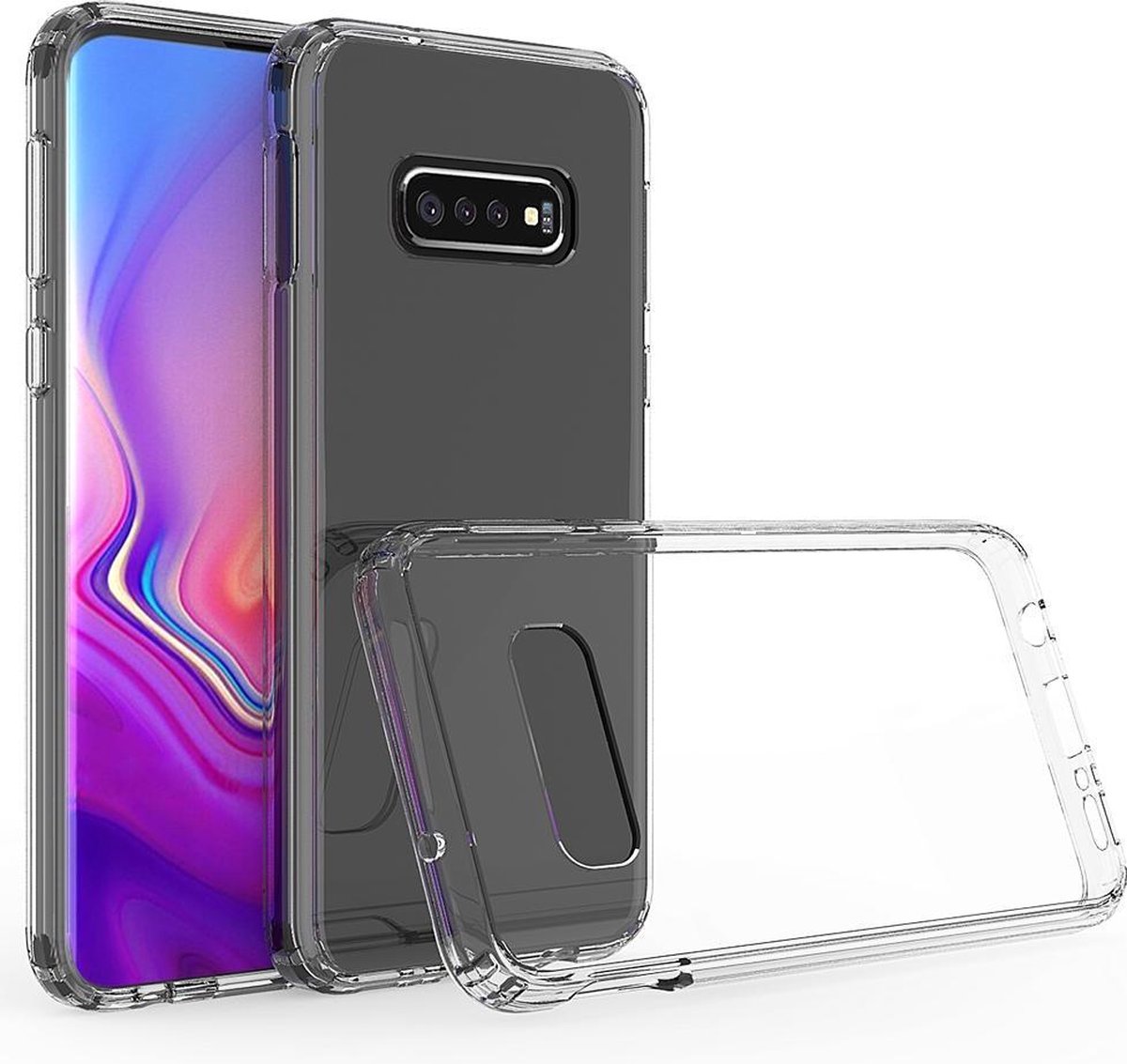 Bmax Tpu Hard Case Hoesje Voor Samsung Galaxy S10e - Transparant