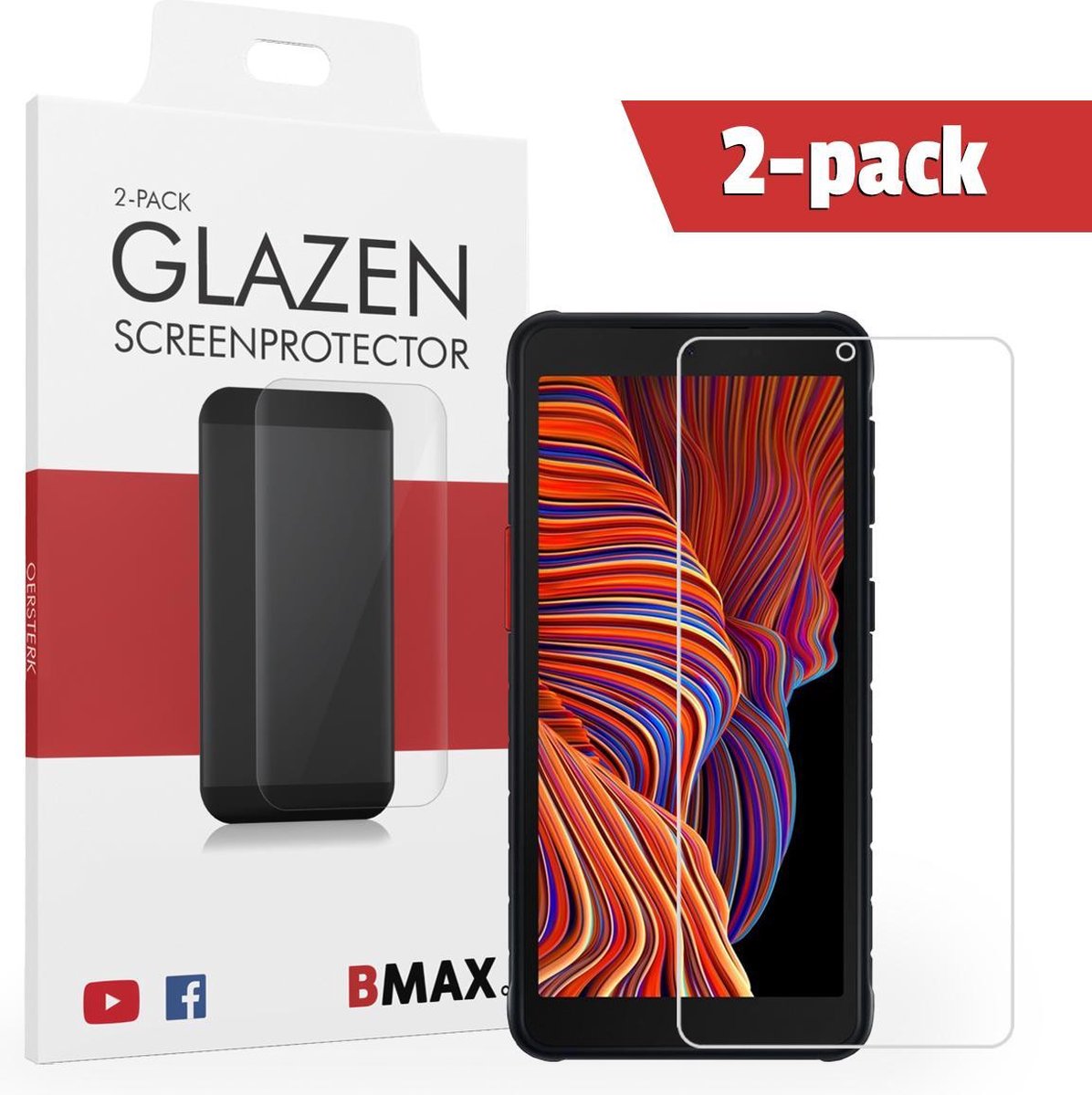 2-pack Bmax Samsung Galaxy Xcover 5 Screenprotector - Glass - 2.5d