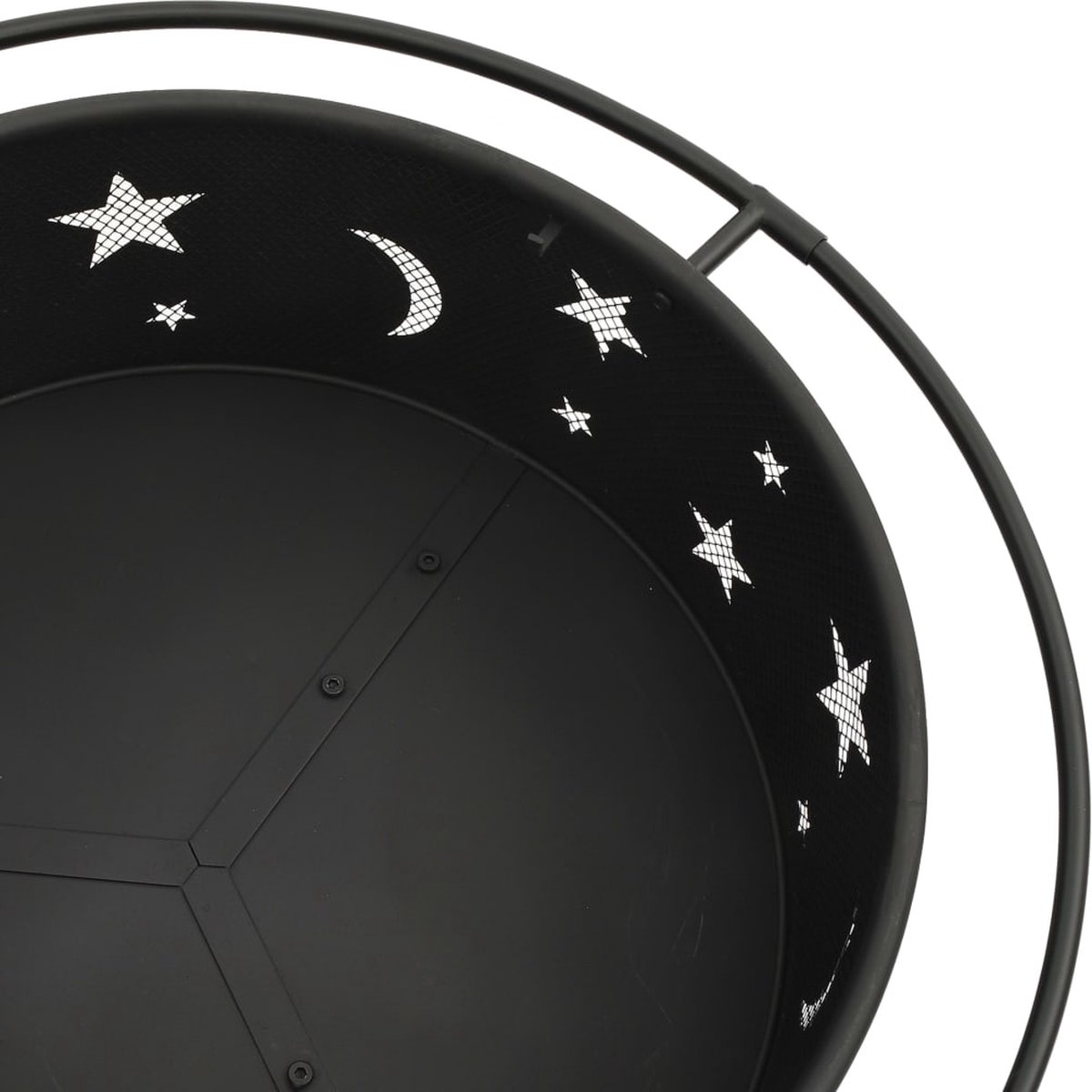 Vidaxl Vuurplaats Met Pook Xxl 76 Cm Staal - Zwart