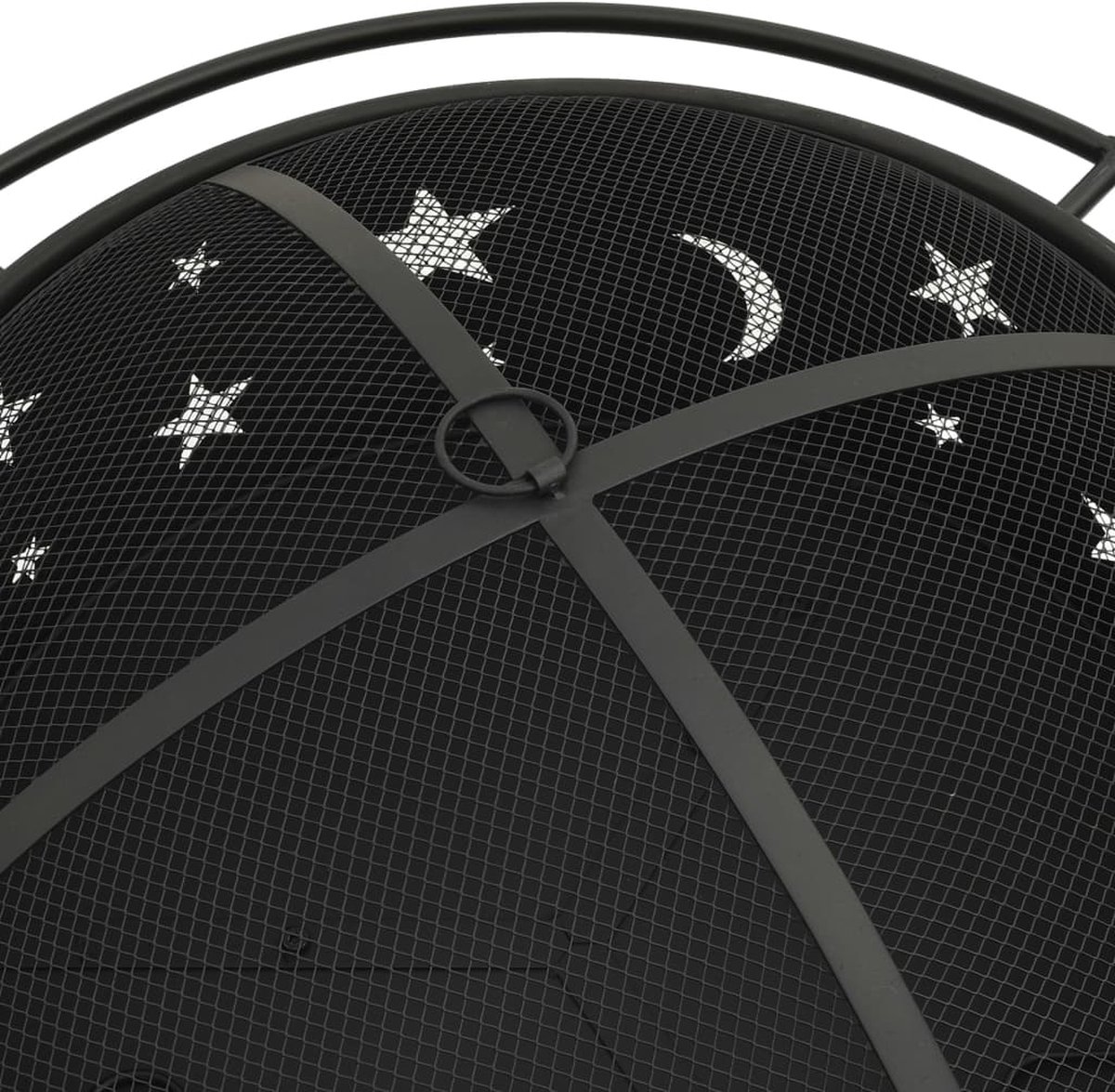 Vidaxl Vuurplaats Met Pook Xxl 76 Cm Staal - Zwart