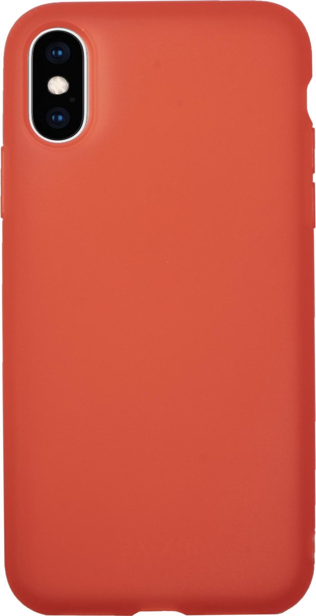 Bmax Liquid Latex Soft Case Hoesje Voor Iphone X/xs - Red/ - Rood