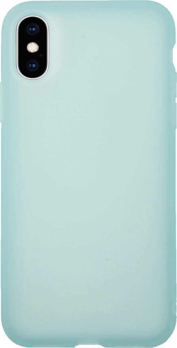 Bmax Liquid Latex Soft Case Hoesje Voor Iphone X/xs - Mint Green/mint - Groen