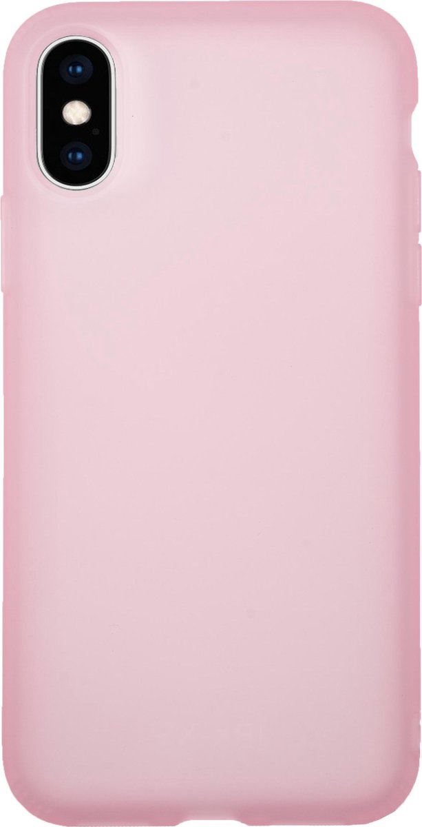 Bmax Liquid Latex Soft Case Hoesje Voor Iphone X/xs - Pink/ - Roze