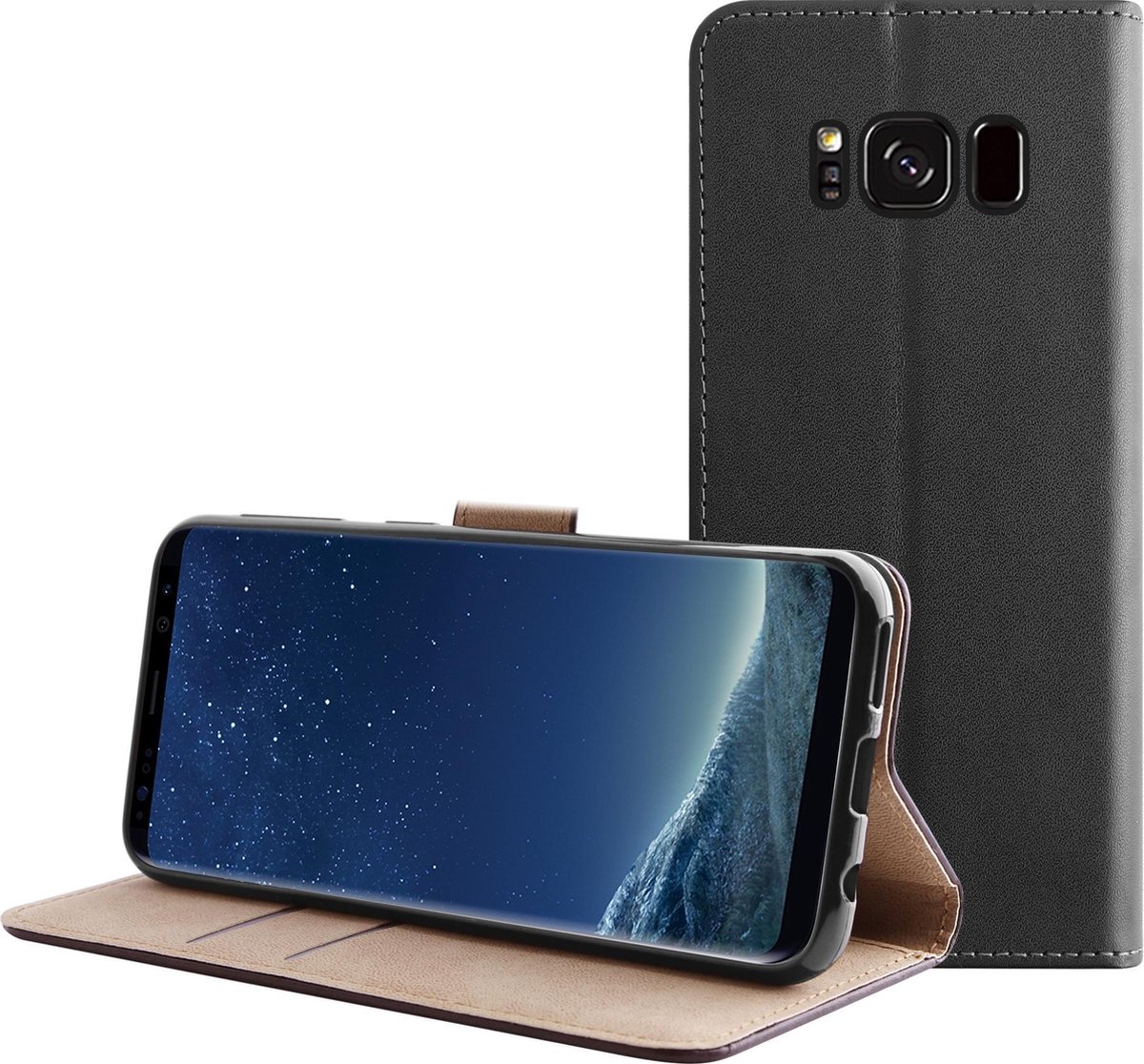 Bmax Leren Flip Case Hoesje Voor Samsung Galaxy S8 Plus - - Zwart