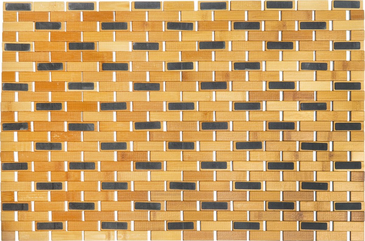 Quvio Badmat Hout Oprolbaar - Bruin