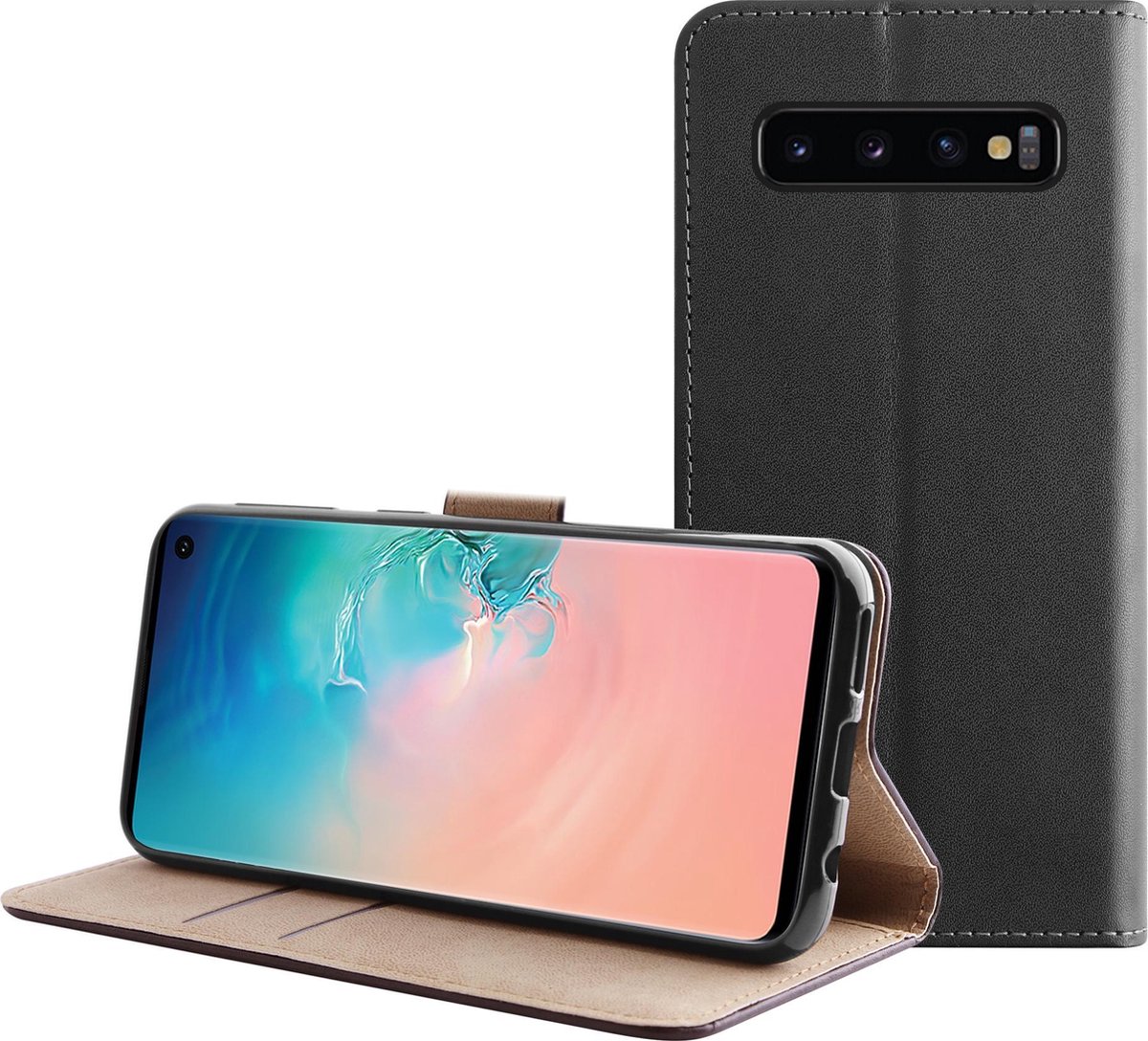 Bmax Leren Flip Case Hoesje Voor Samsung Galaxy S10e - - Zwart