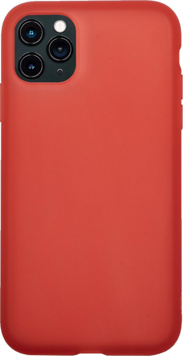 Bmax Liquid Latex Soft Case Hoesje Voor Iphone 11 Pro - Red/ - Rood