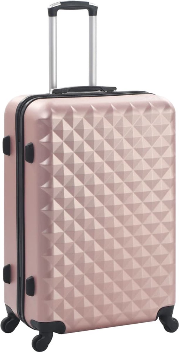 Vidaxl 3-delige Harde Kofferset Abs Rosé - Goud