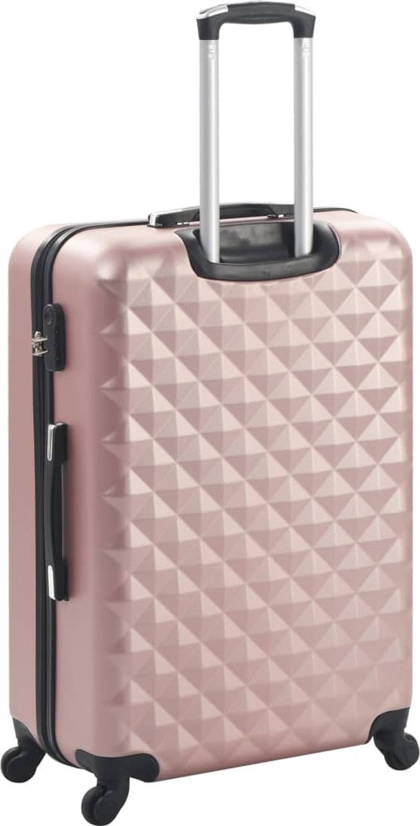 Vidaxl 3-delige Harde Kofferset Abs Rosé - Goud