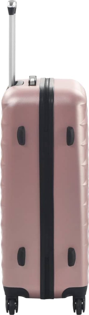 Vidaxl 3-delige Harde Kofferset Abs Rosé - Goud