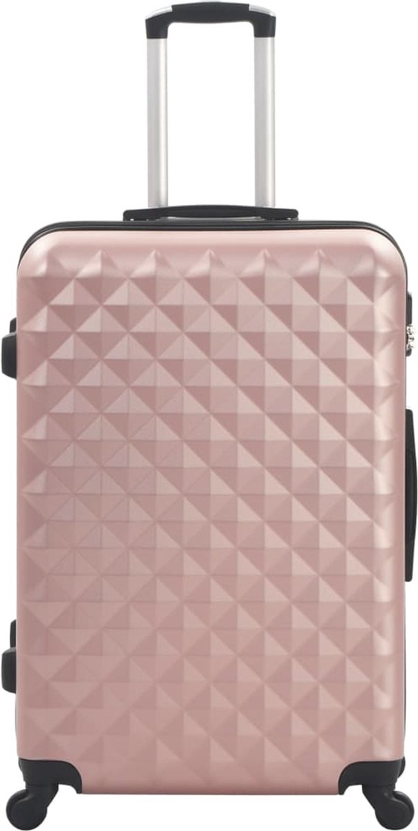 Vidaxl 3-delige Harde Kofferset Abs Rosé - Goud