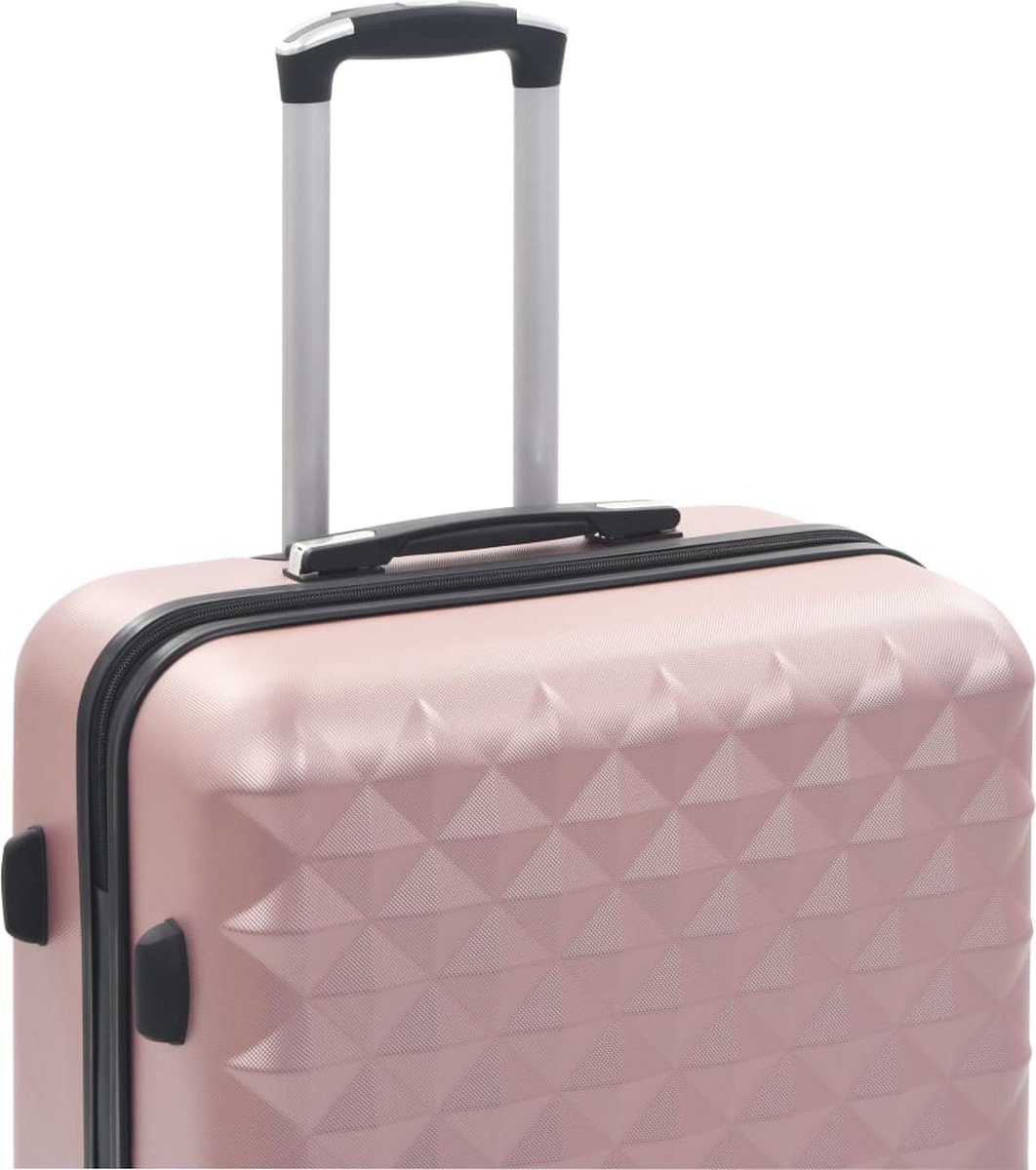 Vidaxl 3-delige Harde Kofferset Abs Rosé - Goud