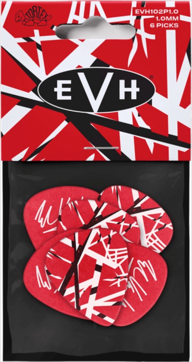 Dunlop EVH102P100 Tortex EVH Frankenstein 1.00 mm plectrumset (6 stuks)