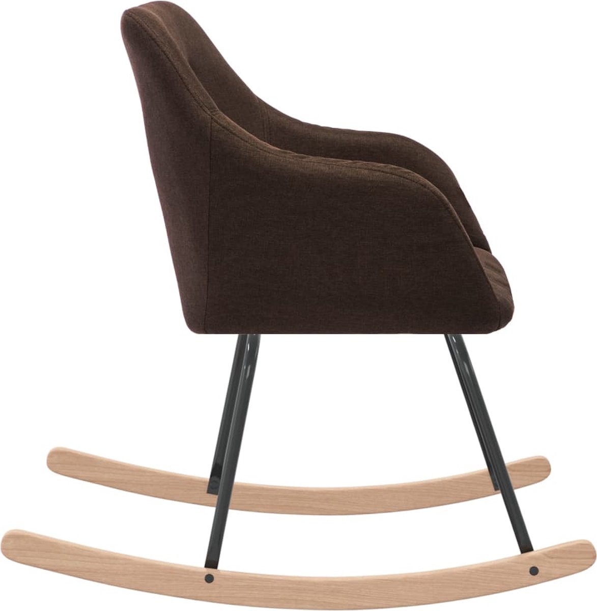 Vidaxl Schommelstoel Stof Donker - Bruin
