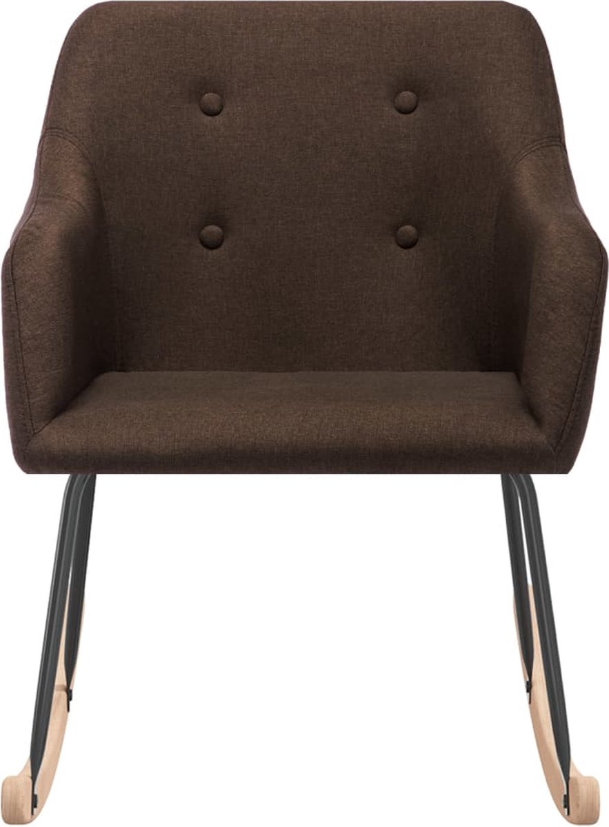 Vidaxl Schommelstoel Stof Donker - Bruin