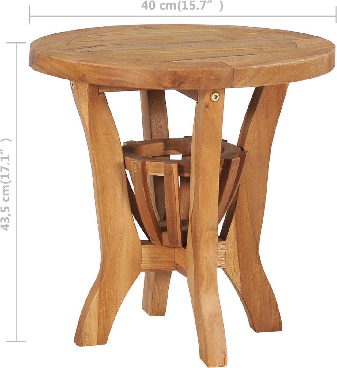 Vidaxl 3-delige Bistroset Massief Teakhout - Bruin