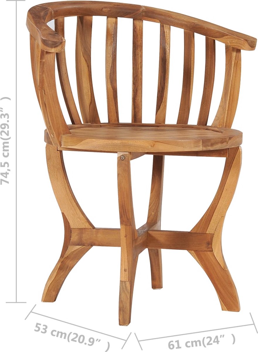 Vidaxl 3-delige Bistroset Massief Teakhout - Bruin