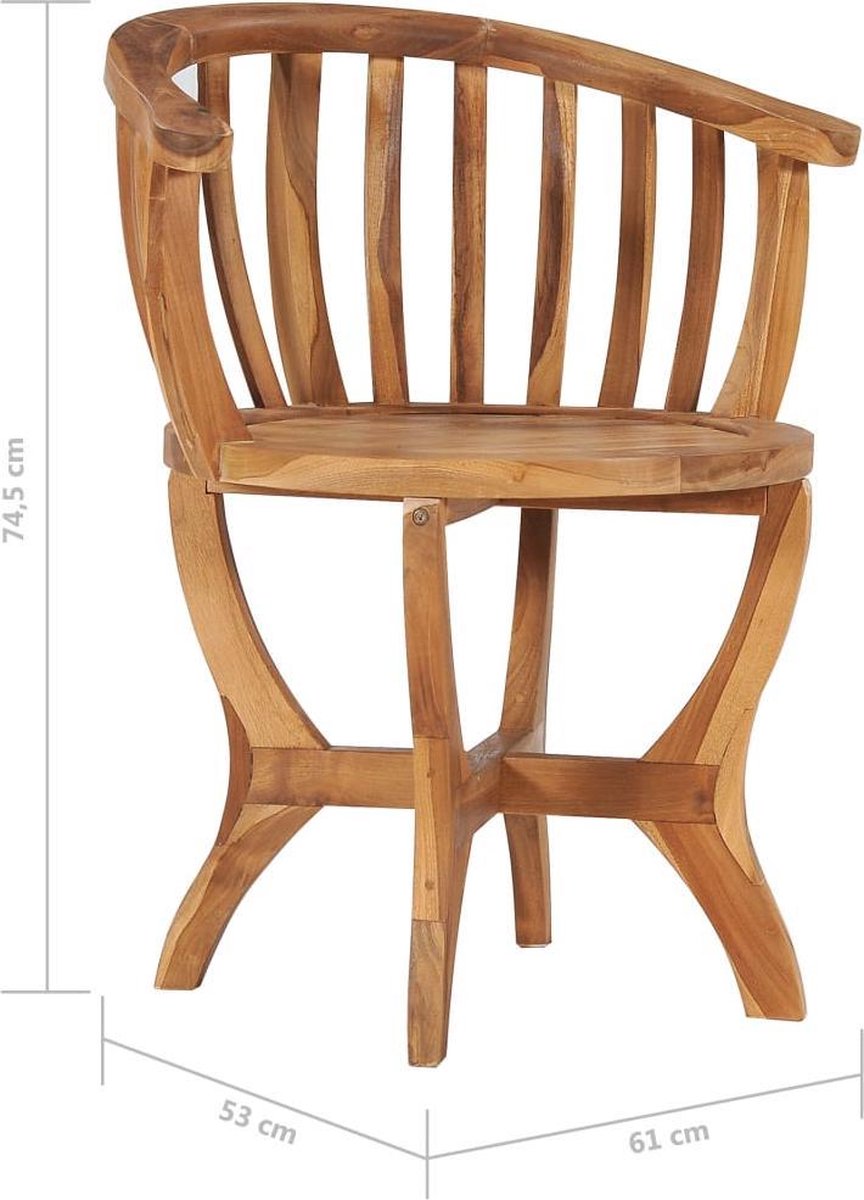 Vidaxl 3-delige Bistroset Massief Teakhout - Bruin