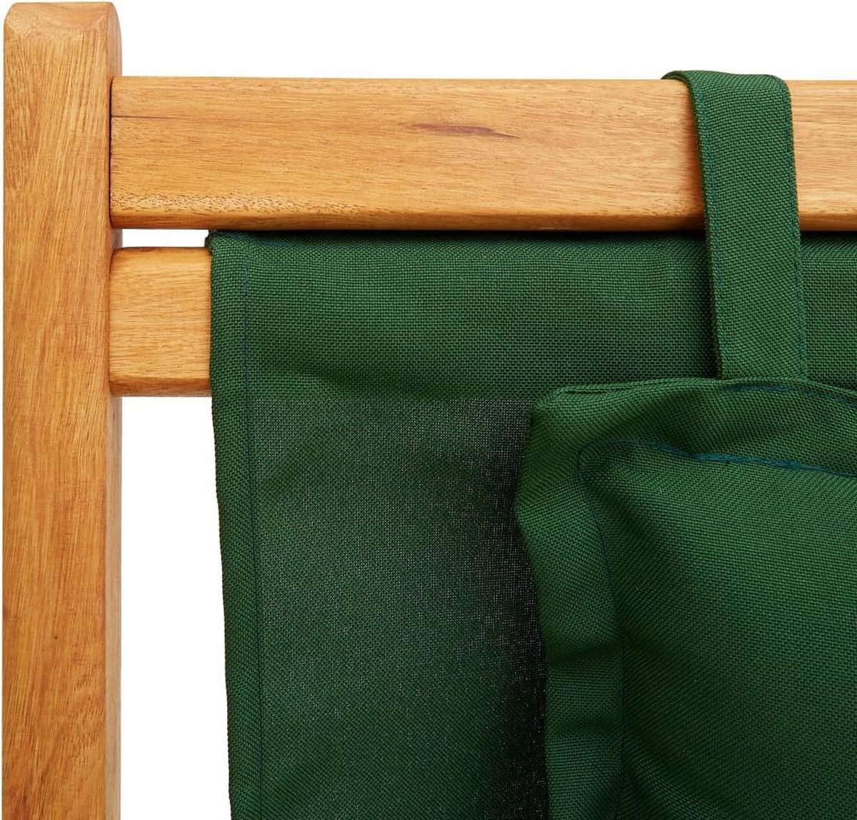 Vidaxl Strandstoel Inklapbaar Massief Eucalyptushout En Stof - Groen