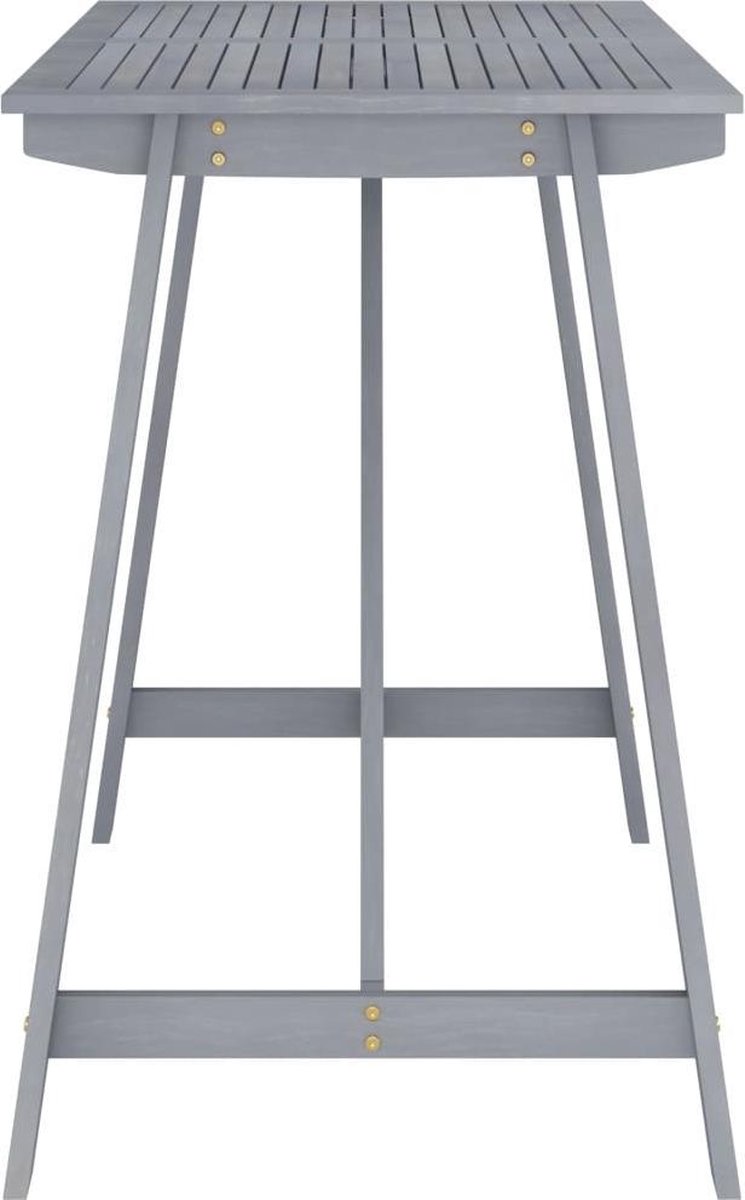 Vidaxl Tuinbartafel 140x70x104 Cm Massief Acaciahout - Grijs