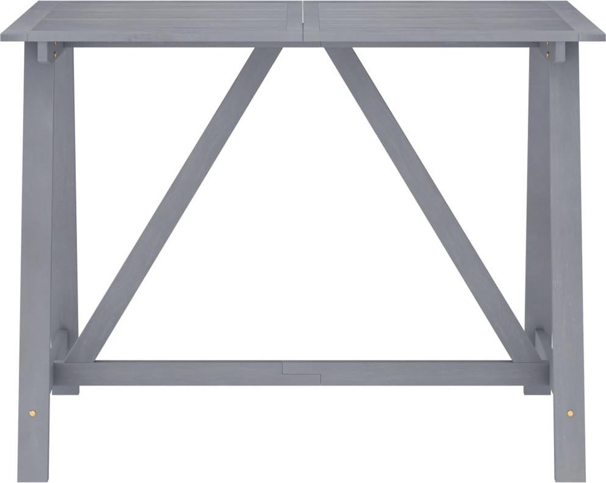 Vidaxl Tuinbartafel 140x70x104 Cm Massief Acaciahout - Grijs