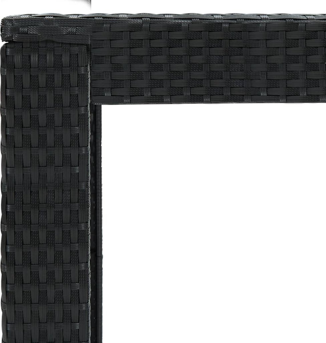 Vidaxl Tuinbartafel 140,5x60,5x110,5 Cm Poly Rattan - Zwart