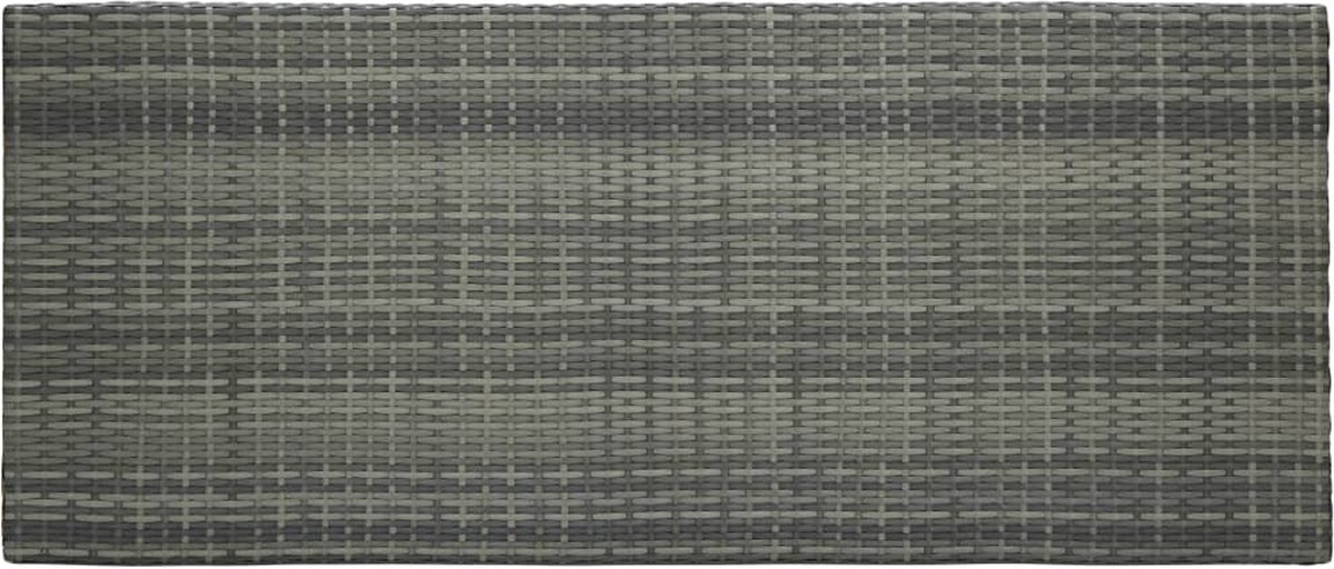 Vidaxl Tuinbartafel 140,5x60,5x110,5 Cm Poly Rattan - Grijs
