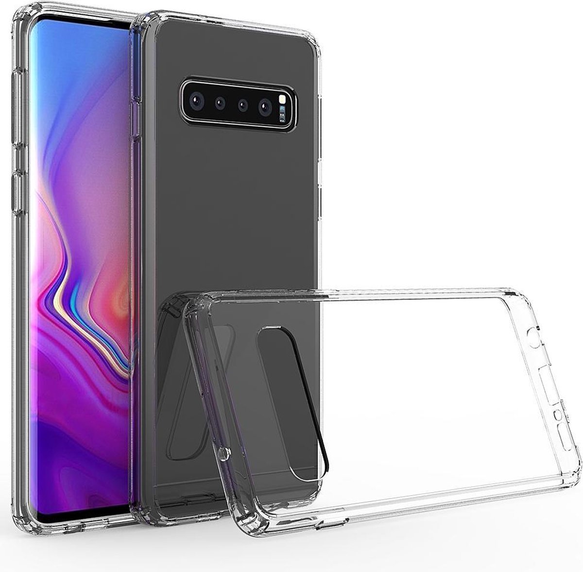 Bmax Tpu Hard Case Hoesje Voor Samsung Galaxy S10 - Transparant