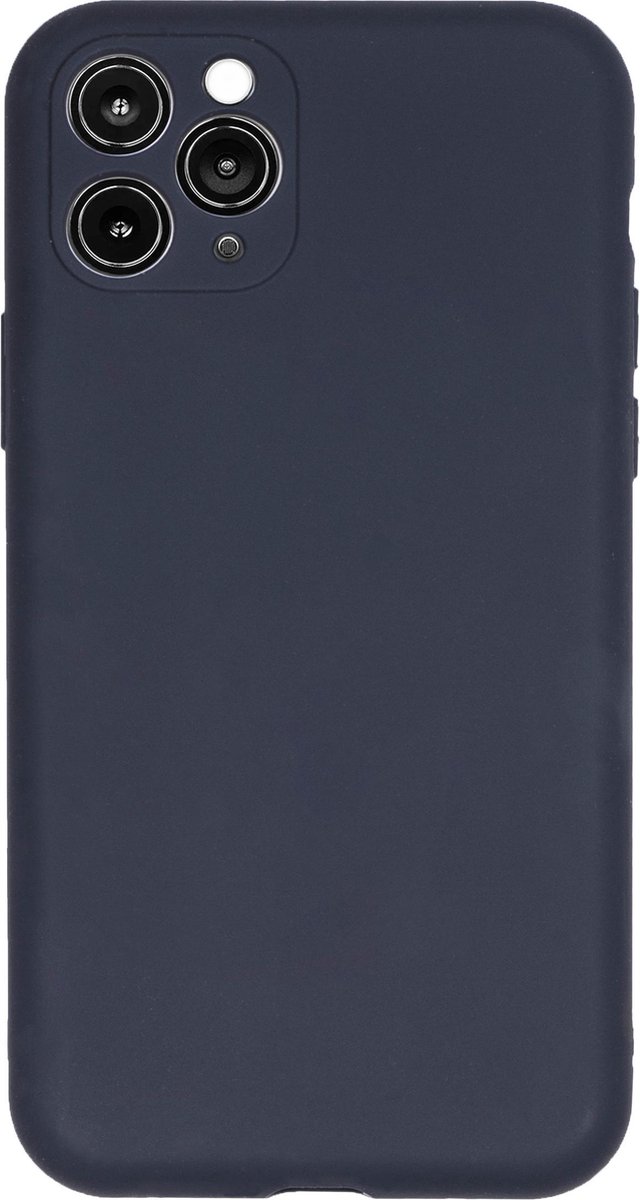 Bmax Liquid Silicone Case Hoesje Voor Iphone 11 Pro Max - Midnight Blue/donker - Blauw