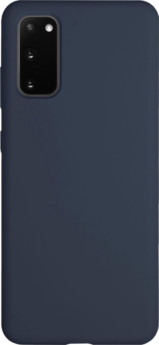 Bmax Liquid Silicone Case Hoesje Voor Samsung Galaxy S20 - Dark Blue/donker - Blauw