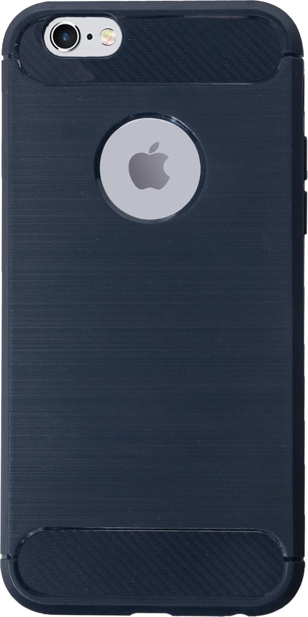 Bmax Carbon Soft Case Hoesje Voor Iphone 6/6s Plus - - Blauw