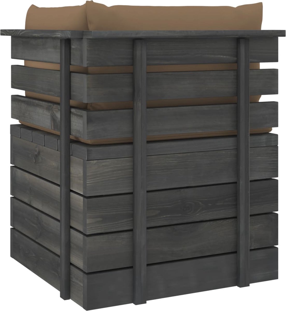 Vidaxl Tuinhoekbank Met Kussens Pallet Grenenhout - Bruin