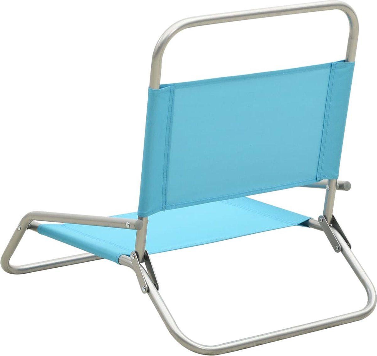 Vidaxl Strandstoelen 2 St Inklapbaar Stof - Turquoise