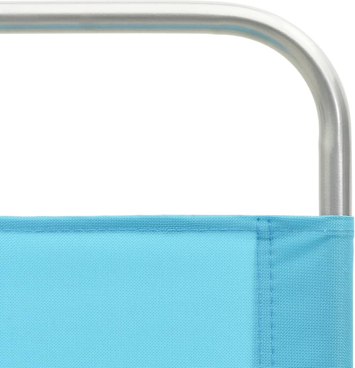 Vidaxl Strandstoelen 2 St Inklapbaar Stof - Turquoise